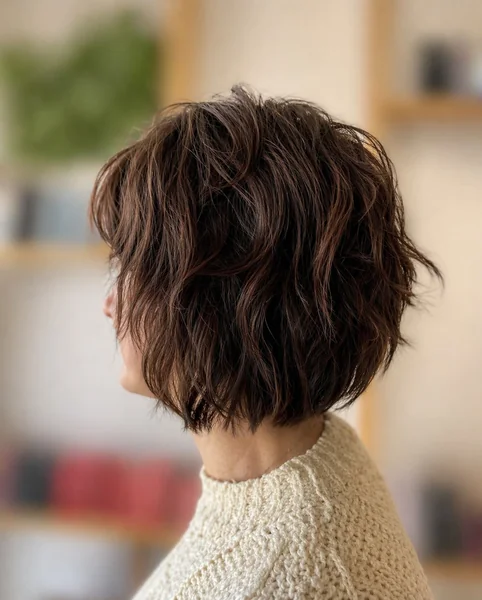 Choppy Layered Wavy Bob