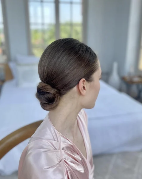 Minimalist Low Chignon for Fine Hair