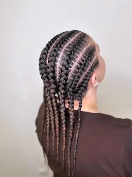 Straight Back Feed-In Cornrows