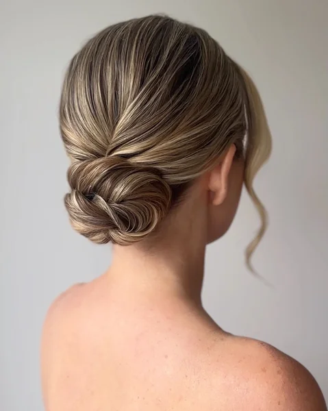 Sleek Low Twisted Bun