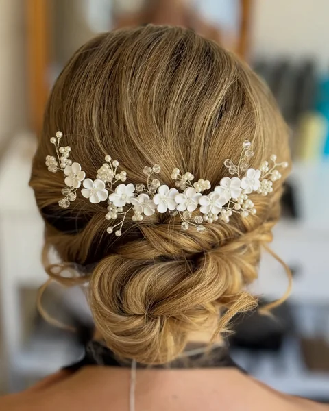 Knotted Bun with Floral Vine