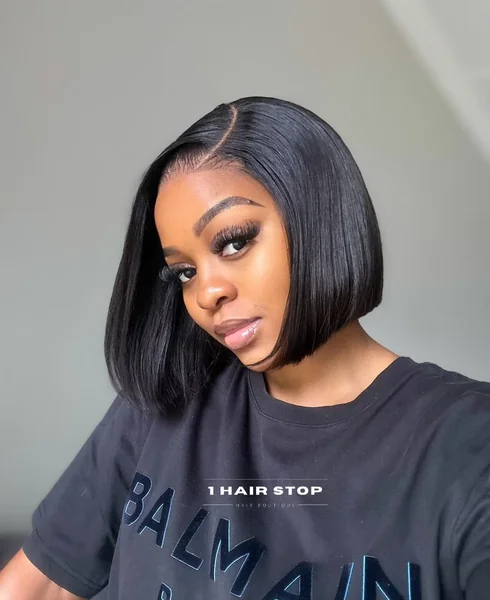 Sleek Side Part Bob