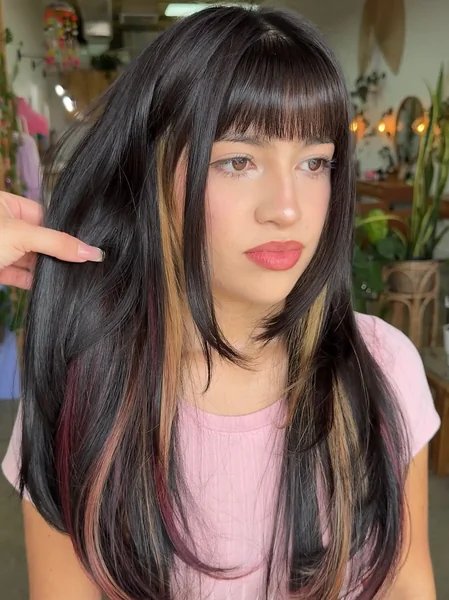 Peekaboo Blonde and Pink Panels