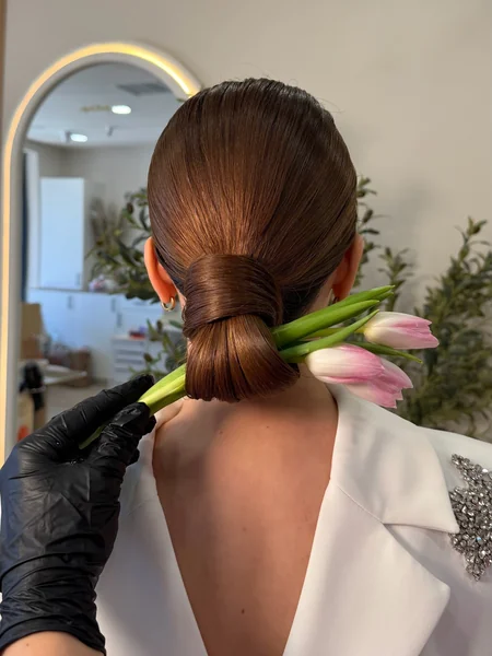 Sleek Low Knotted Bun