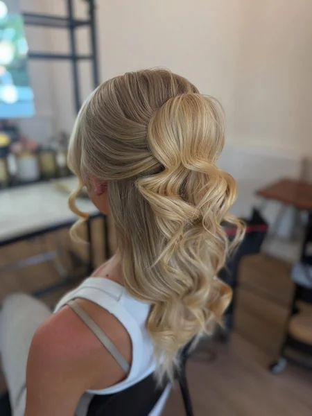 Half-Up with Soft Curls