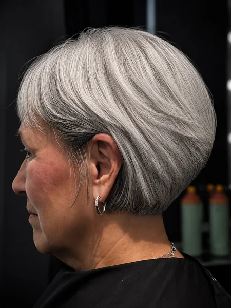 Silver Rounded Bob