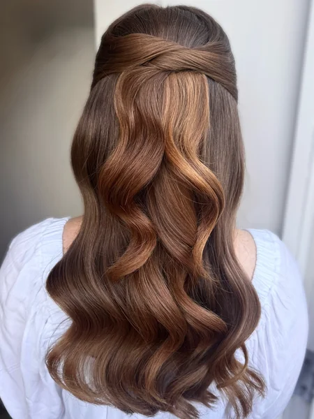 Crossover Half Up for Thick Hair