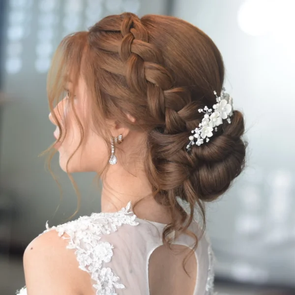 Braided Crown Low Bun