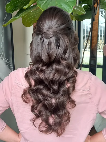 Half-Up Twist with Curls