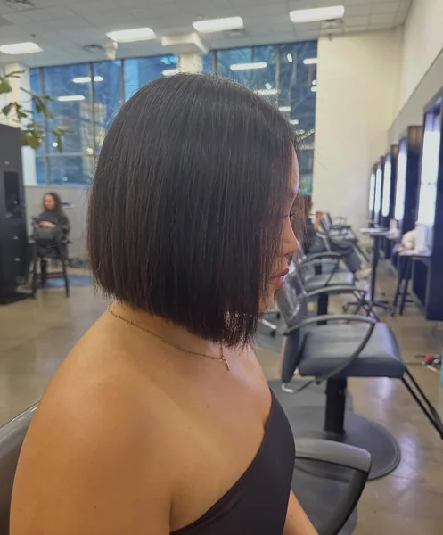 Dark One-Length Bob
