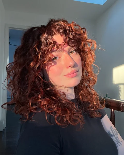 Copper Curls at Shoulder Length