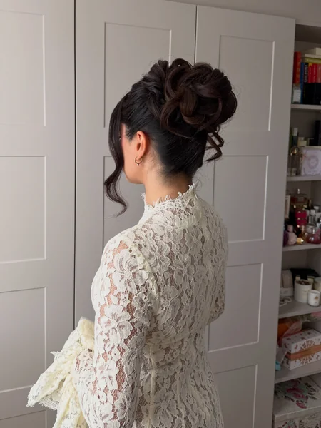 High Curled Bridal Updo