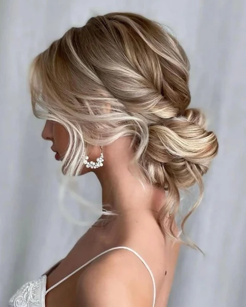 Side-Swept Low Bun