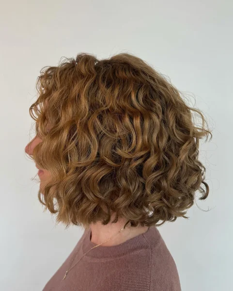 Golden Brown Wavy Bob