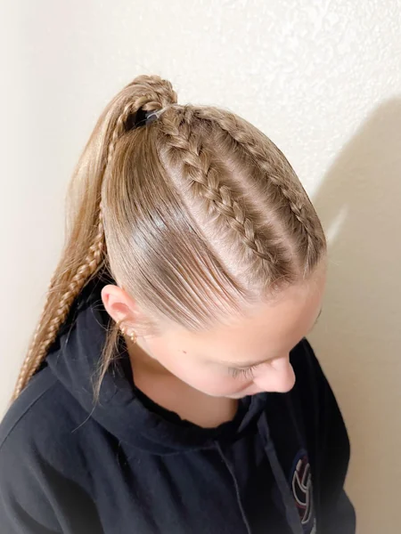 Braided High Ponytail for Runners