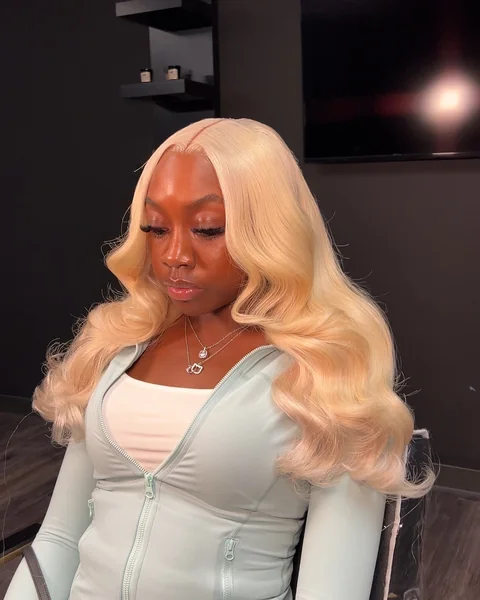 Honey Blonde Wavy Wig for Black Women