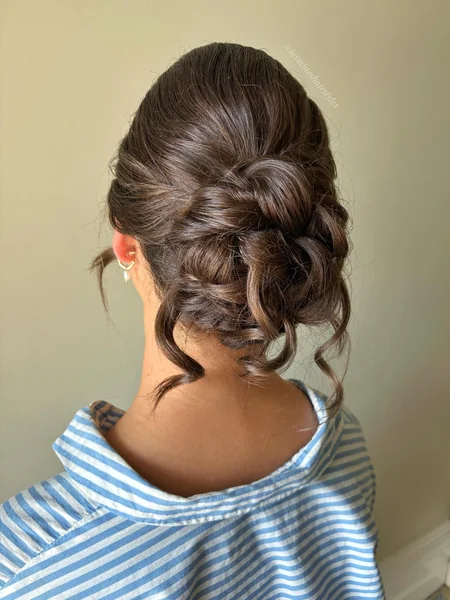 Twisted Knot Bun with Hidden Braid