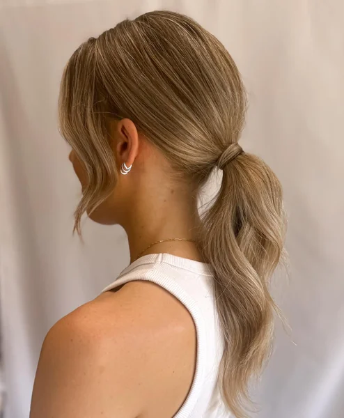 Low Wrapped Ponytail