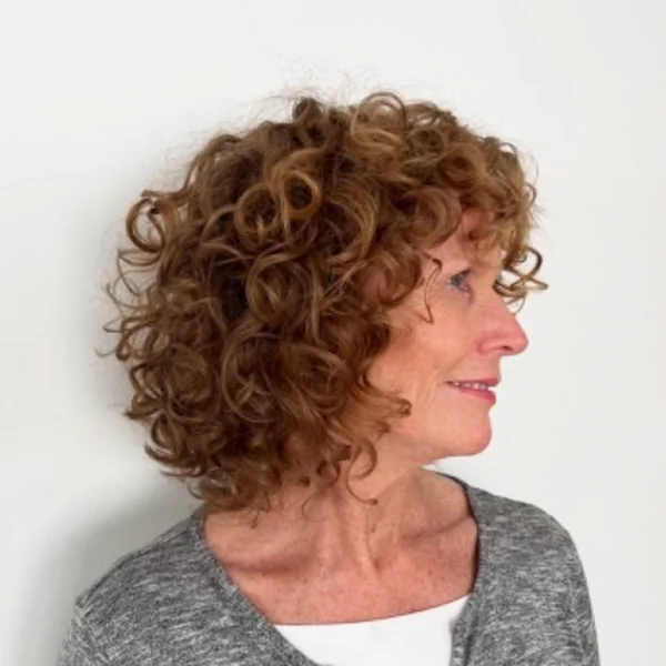 Curly Bob with Curly Bangs