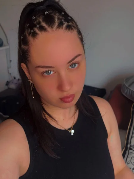 Rubber Band Half Up Ponytail