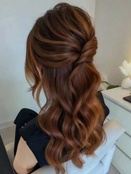 Half Up Twist for Medium Length Hair