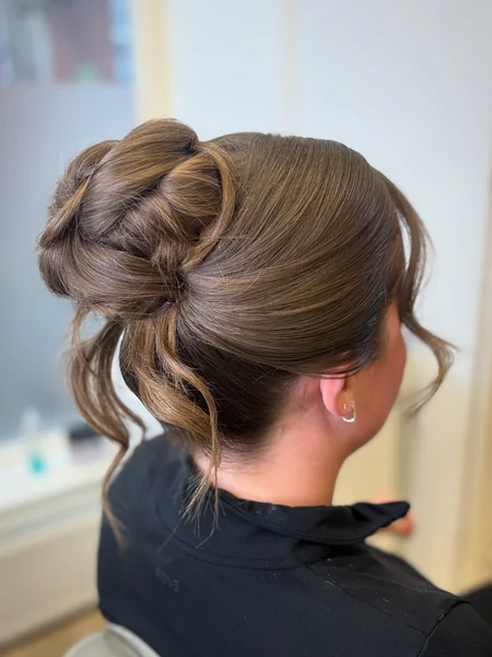 Simple High Twisted Bun for Work