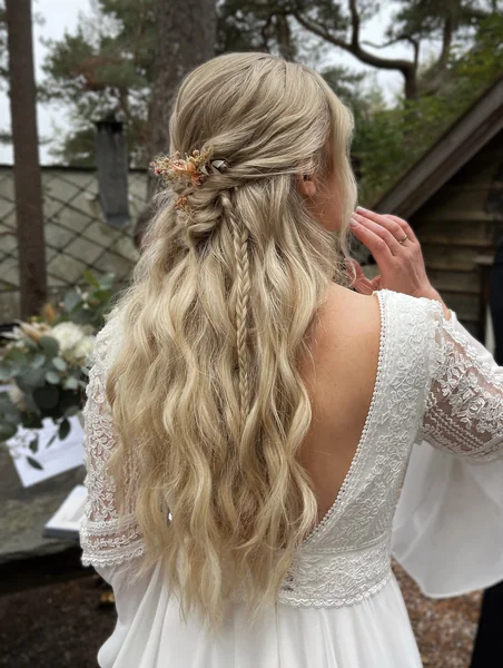 Boho Fishtail Half-Up