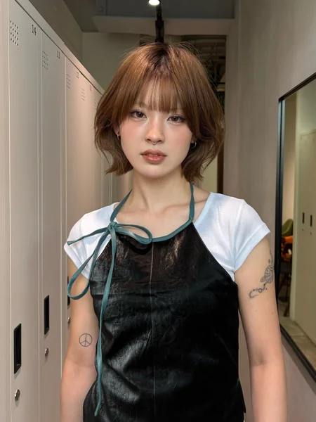 Soft Wolf Cut Bob With Wispy Bangs