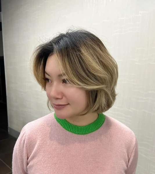 Blonde Balayage Bouncy Bob