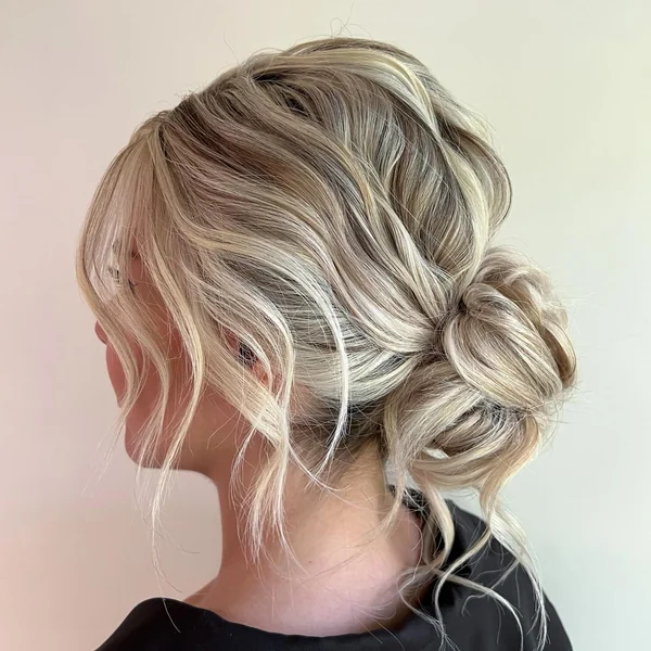 Messy Wavy Low Bun