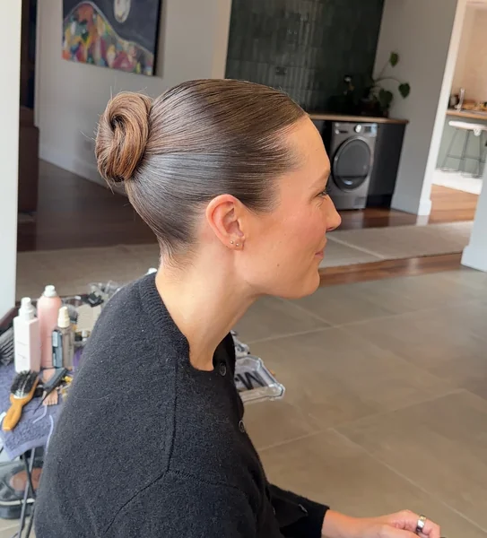 Side Profile Slickback Bun