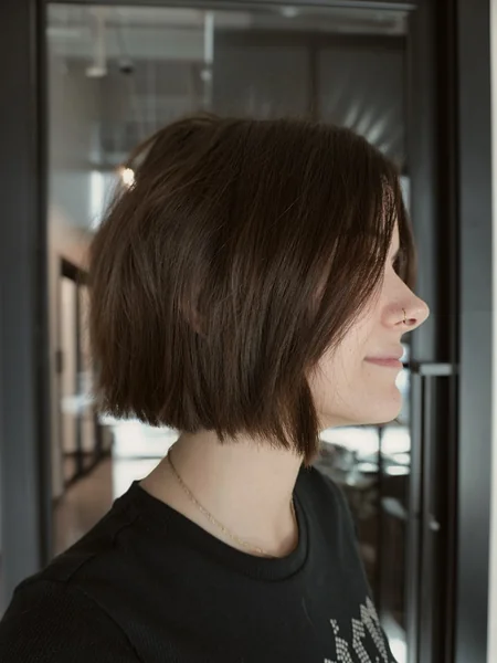 Straight Bob with Curtain Bangs