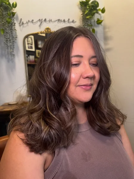 Soft Layered Waves at Shoulder Length