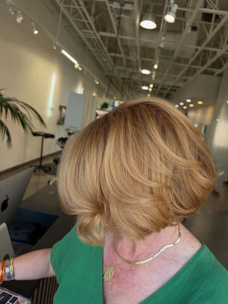 Copper Layered Bob with Flipped Ends