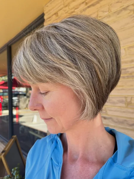 Short Graduated Bob with Bangs
