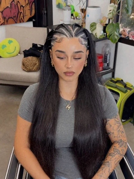Stitch Braid Half-Up Pigtails