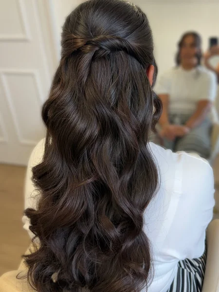 Twisted Half Up for Thick Hair