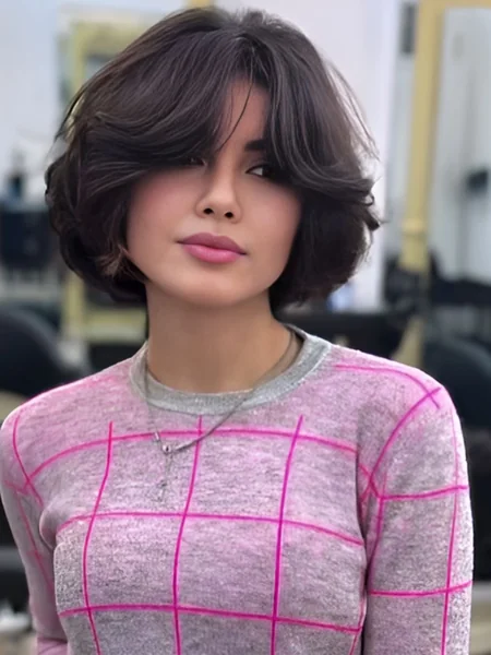 Bouncy Bob with Curtain Bangs