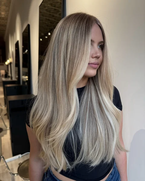 Sleek Layered Balayage