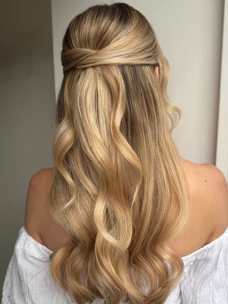 Sleek Wrapped Half Up