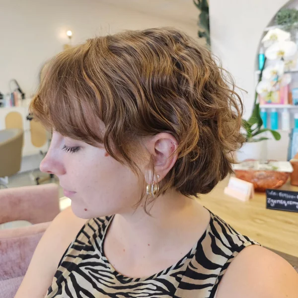 Wavy Bixie with Soft Bangs