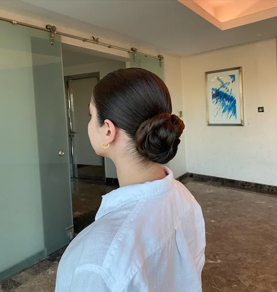 Sleek Low Twisted Bun