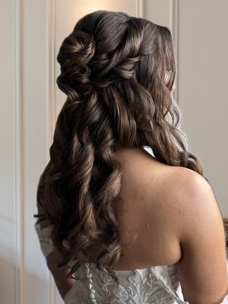 Rope Twist Half Up Bridal Hairstyle