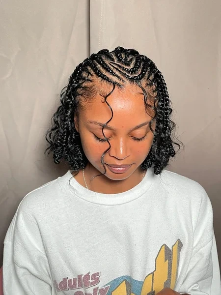 Auburn Box Braid Bob