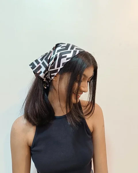 Black Geometric Bandana