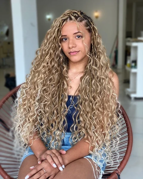 Blonde Boho Braids Clean Style