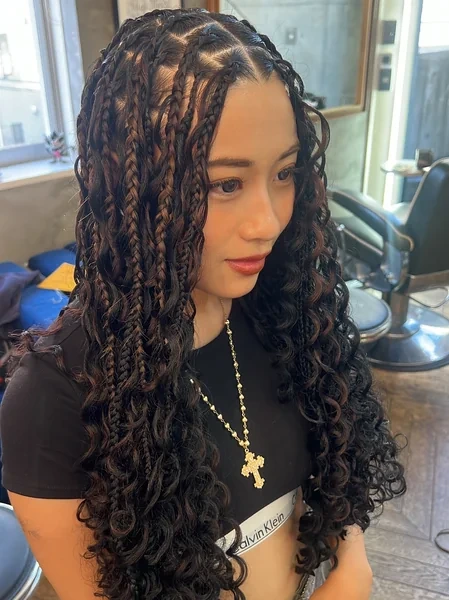 Boho Braids With Jewelry Accent