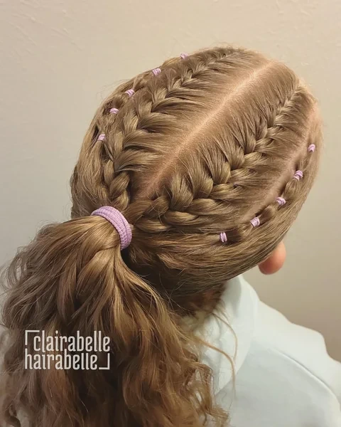 Braided Ponytail with Curly Ends