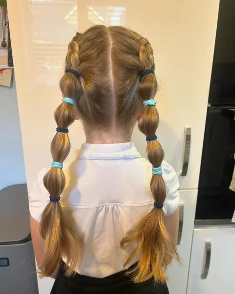 Bubble Pigtails for School