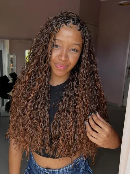 Caramel Boho Braids Long Style